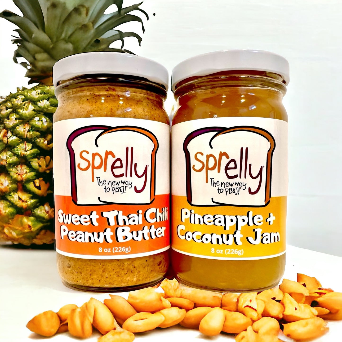 Sweet Thai Chili Peanut Butter + Pineapple Coconut Jam